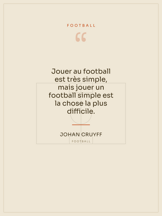 Citation Football, affiche personnalisable imprimée en France