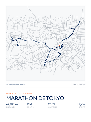Marathon de Tokyo — affiche 3:4