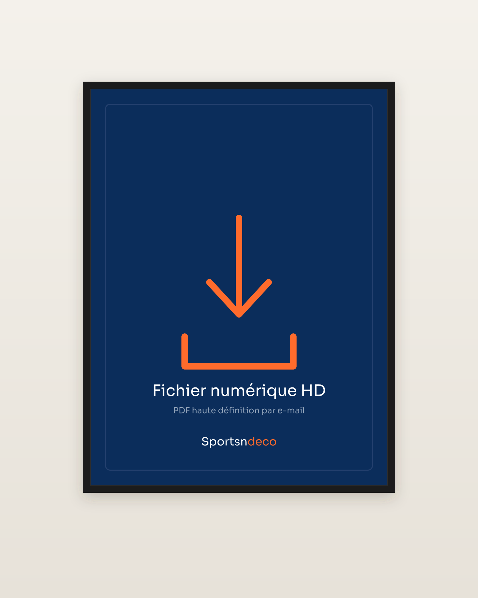Affiche numérique HD (téléchargement), encadrée dans un cadre noir