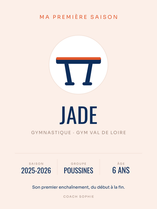 Affiche Ma première saison | Gymnastique, affiche personnalisable imprimée en France