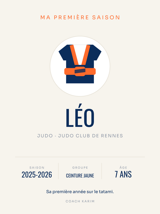 Affiche Ma première saison | Judo, affiche personnalisable imprimée en France