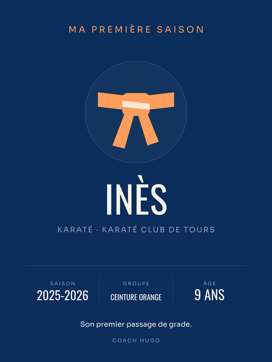 Affiche Ma première saison | Karaté, affiche personnalisable imprimée en France