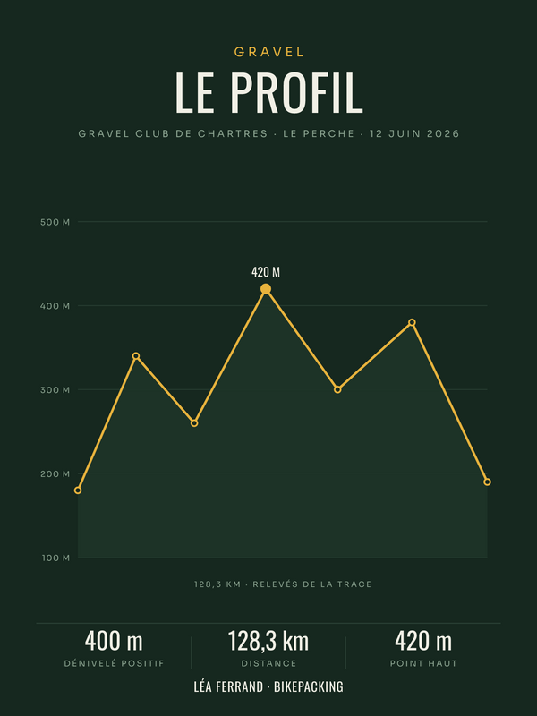 Affiche Profil de sortie gravel personnalisée, imprimée en France sur papier premium