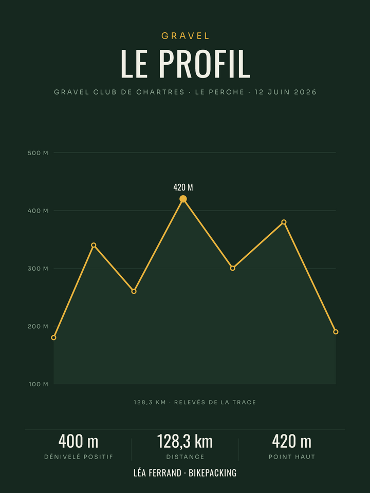 Affiche Profil de sortie gravel personnalisée, imprimée en France sur papier premium