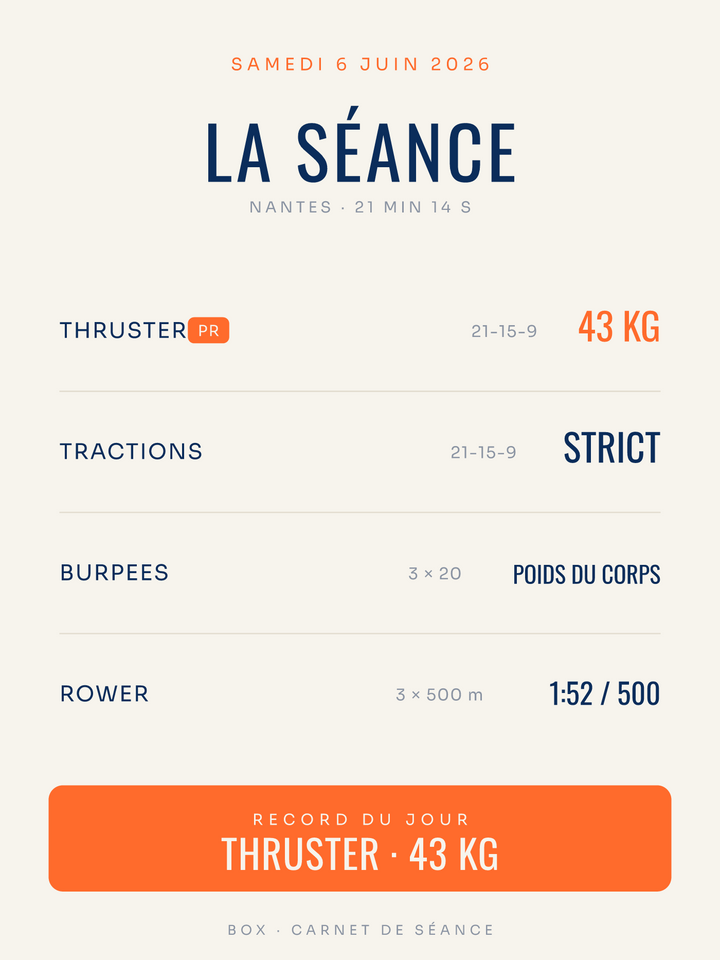 Affiche La Séance — Cross-training