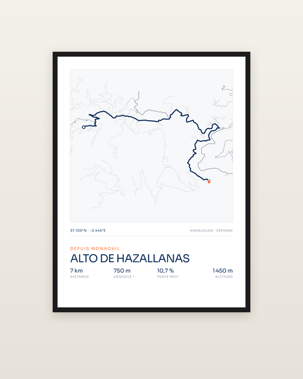 Alto de Hazallanas, encadrée dans un cadre noir