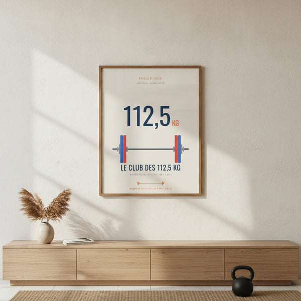Affiche Le Club personnalisée, parfaite pour les chambres d'enfants fans de sport.