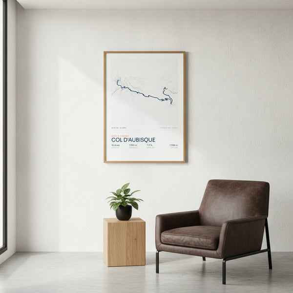 Tableau Col d'Aubisque, parfait pour un décor sportif et passionné de cyclisme.