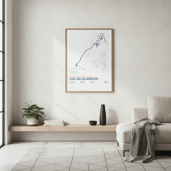 Tableau sportif du Col du Glandon, apportant une touche dynamique et moderne à la déco.