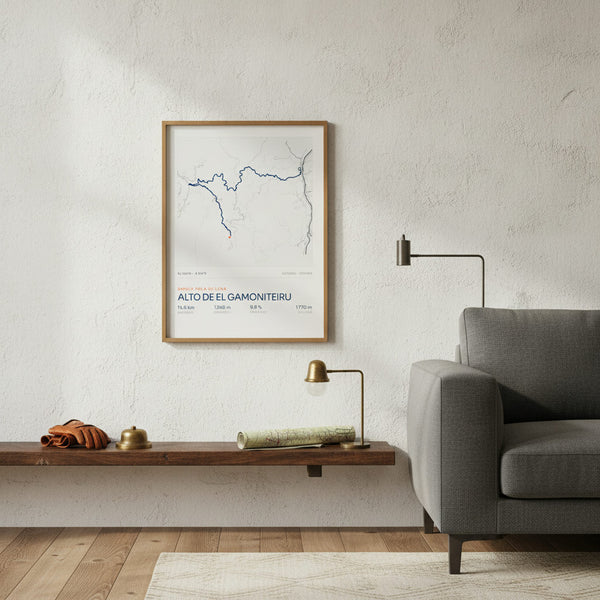 Tableau "Alto de El Gamoniteiru" capture l'esprit sportif dans un style artistique moderne.