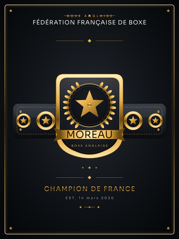 Ceinture | Boxe anglaise, affiche personnalisable imprimée en France