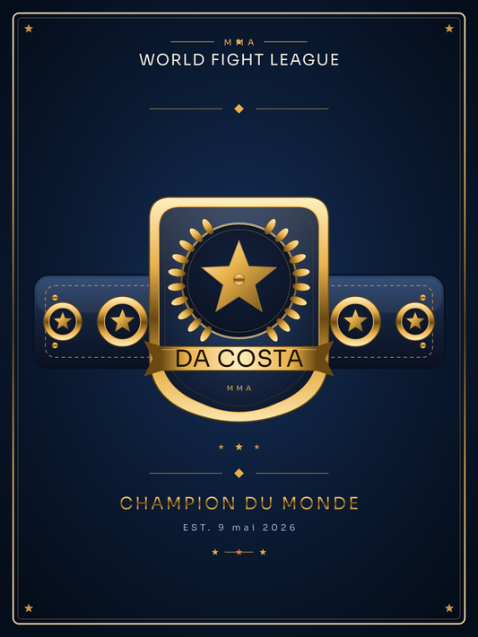 Affiche ceinture de champion MMA personnalisée