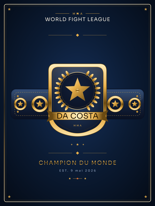 Ceinture | MMA, affiche personnalisable imprimée en France