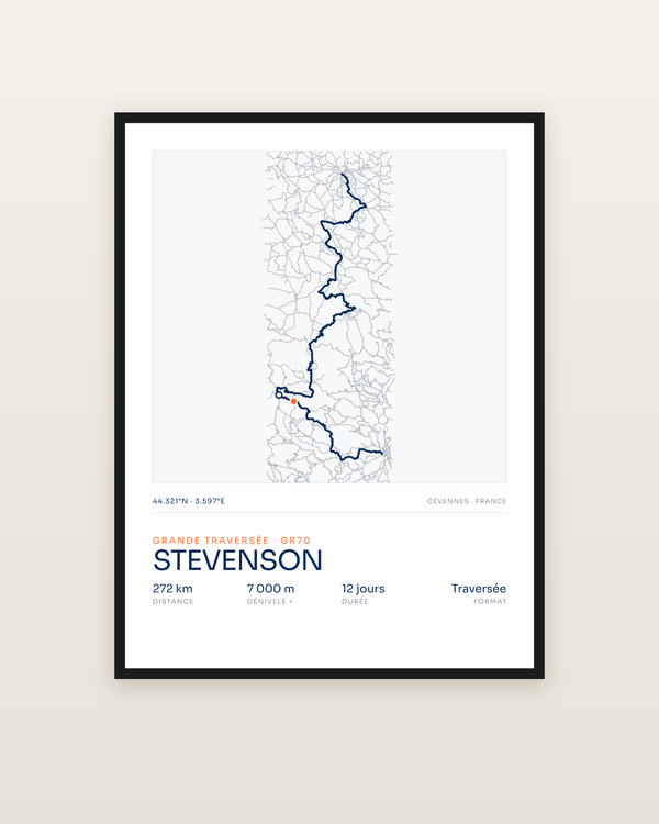 Chemin de Stevenson | GR70, encadrée dans un cadre noir
