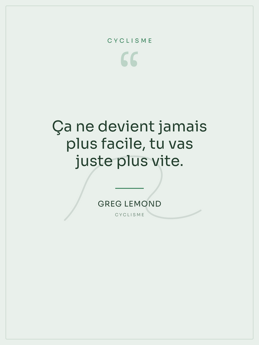 Citation Cyclisme, affiche personnalisable imprimée en France