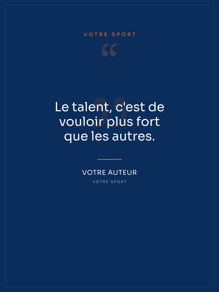 Citation sportive | la vôtre, affiche personnalisable imprimée en France