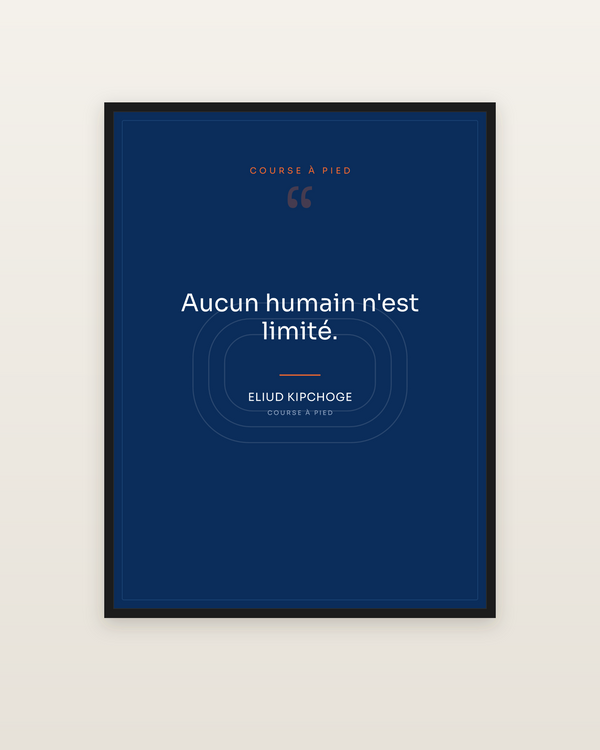Citation Course à pied, encadrée dans un cadre noir