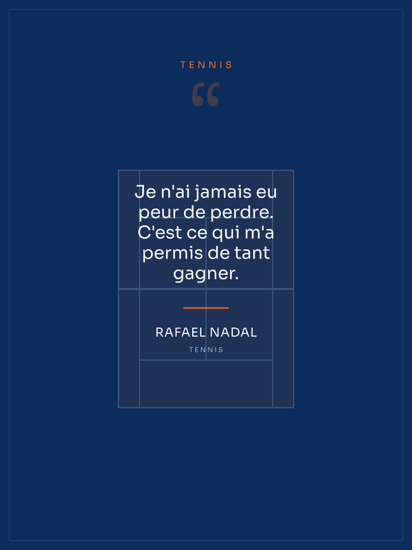Citation Tennis, affiche personnalisable imprimée en France