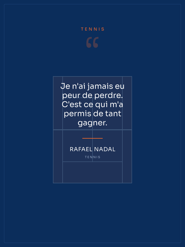 Citation Tennis, affiche personnalisable imprimée en France