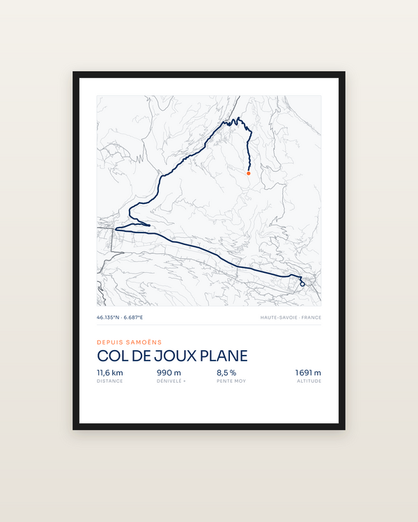 Col de Joux Plane, encadrée dans un cadre noir