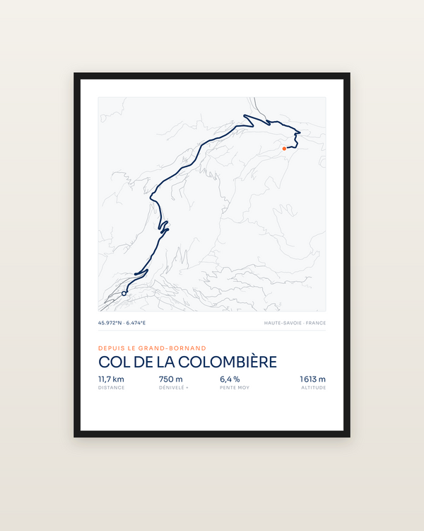 Col de la Colombière, encadrée dans un cadre noir