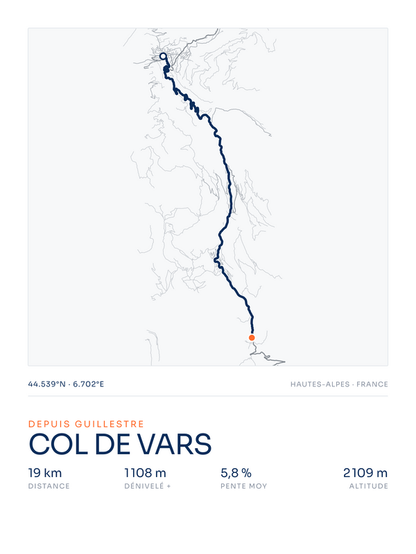 Col de Vars, affiche personnalisable imprimée en France