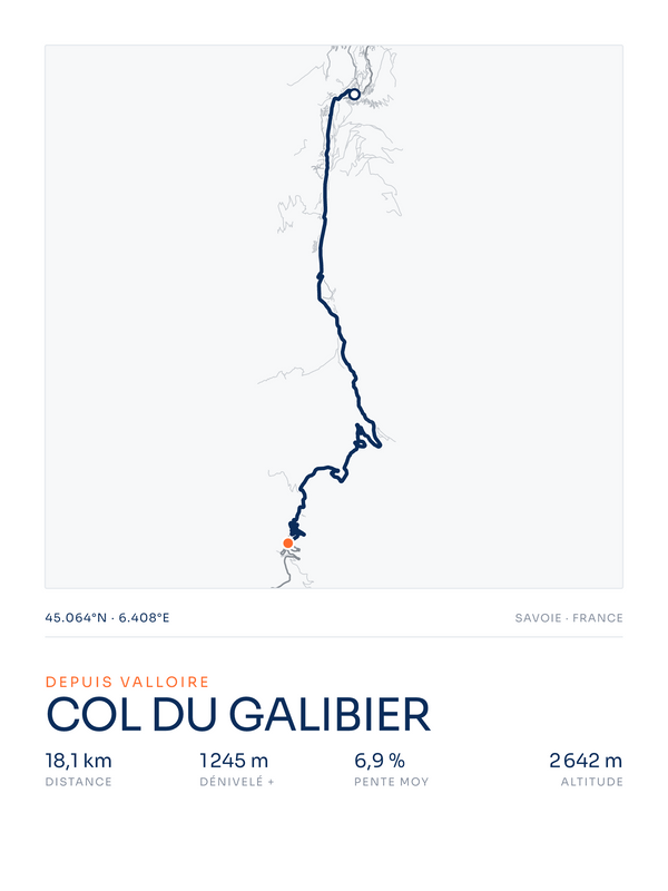 Col du Galibier, affiche personnalisable imprimée en France
