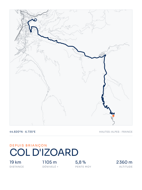 Col d'Izoard, affiche personnalisable imprimée en France