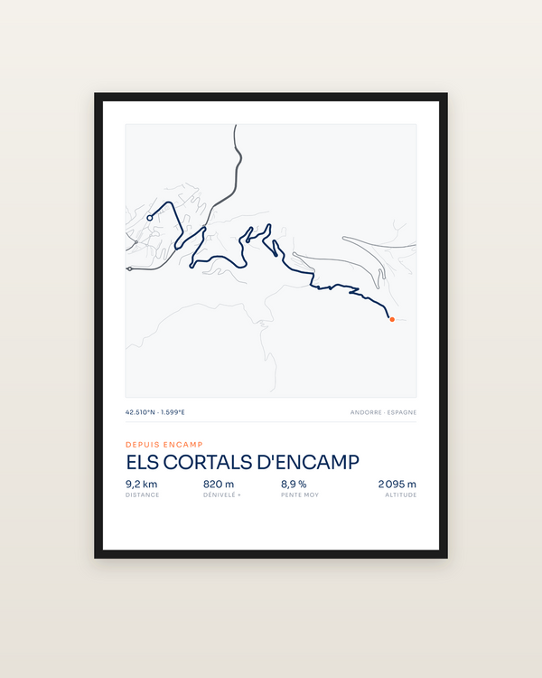 Els Cortals d'Encamp, encadrée dans un cadre noir