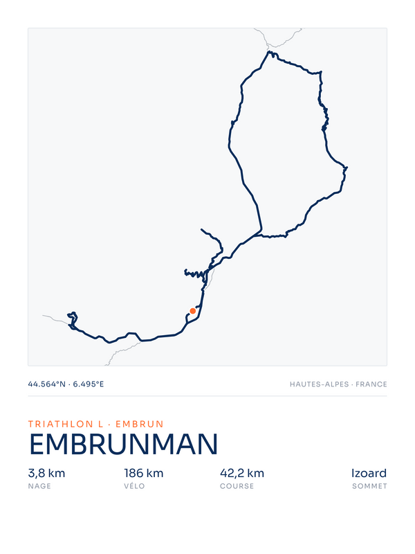 Embrunman, affiche personnalisable imprimée en France