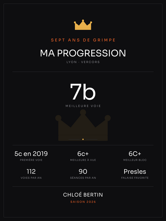 Affiche Ma Progression | vos années de grimpe, affiche personnalisable imprimée en France