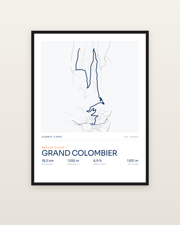 Grand Colombier, encadrée dans un cadre noir