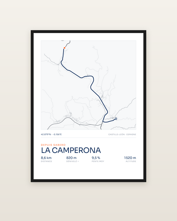 La Camperona, encadrée dans un cadre noir