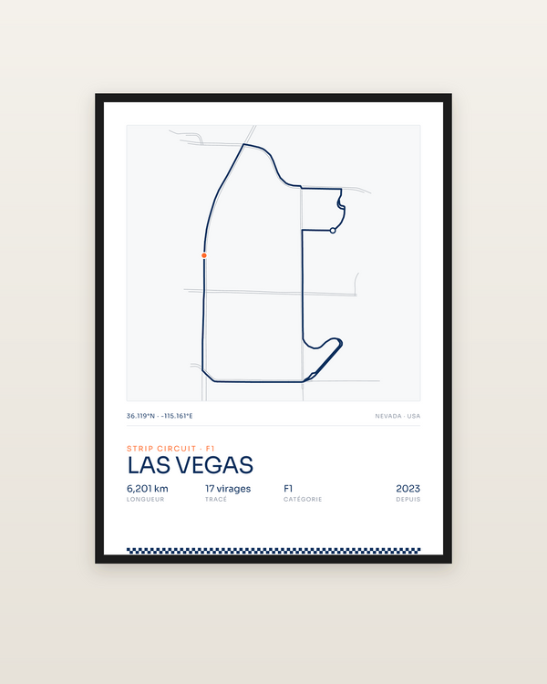 Las Vegas, encadrée dans un cadre noir