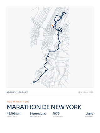 Marathon de New York — affiche 3:4