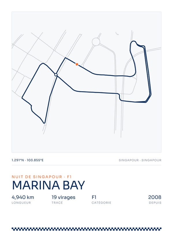 Marina Bay, affiche personnalisable imprimée en France