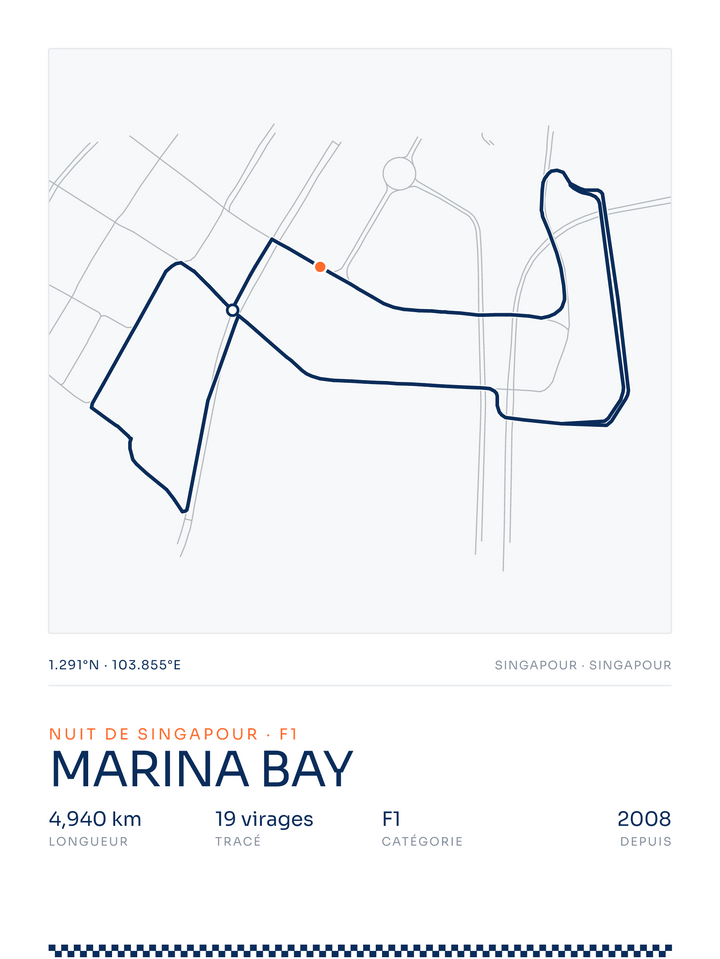 Marina Bay, affiche personnalisable imprimée en France