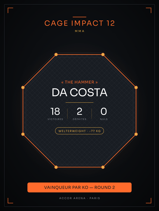 Affiche octogone MMA personnalisée