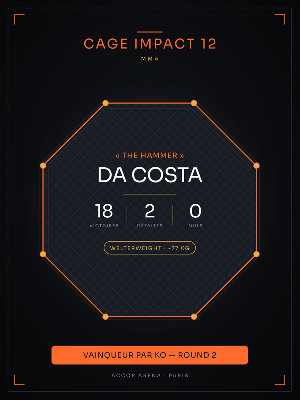 Octogone | MMA, affiche personnalisable imprimée en France