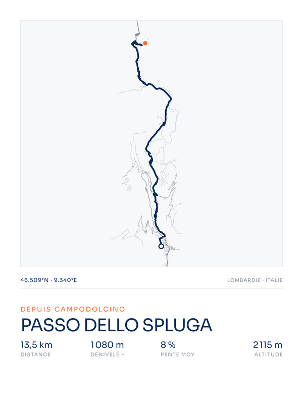 Passo dello Spluga, affiche personnalisable imprimée en France