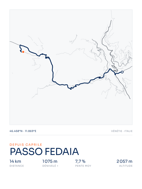 Passo Fedaia, affiche personnalisable imprimée en France