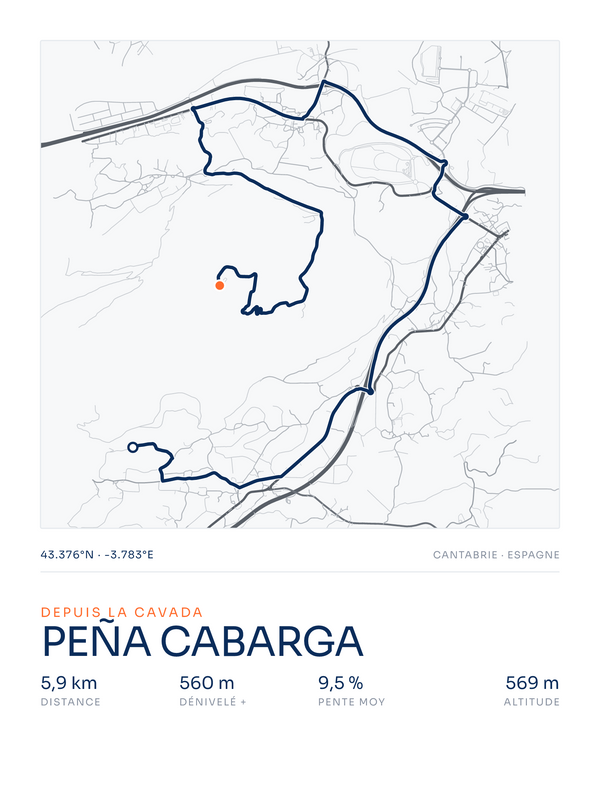 Peña Cabarga, affiche personnalisable imprimée en France