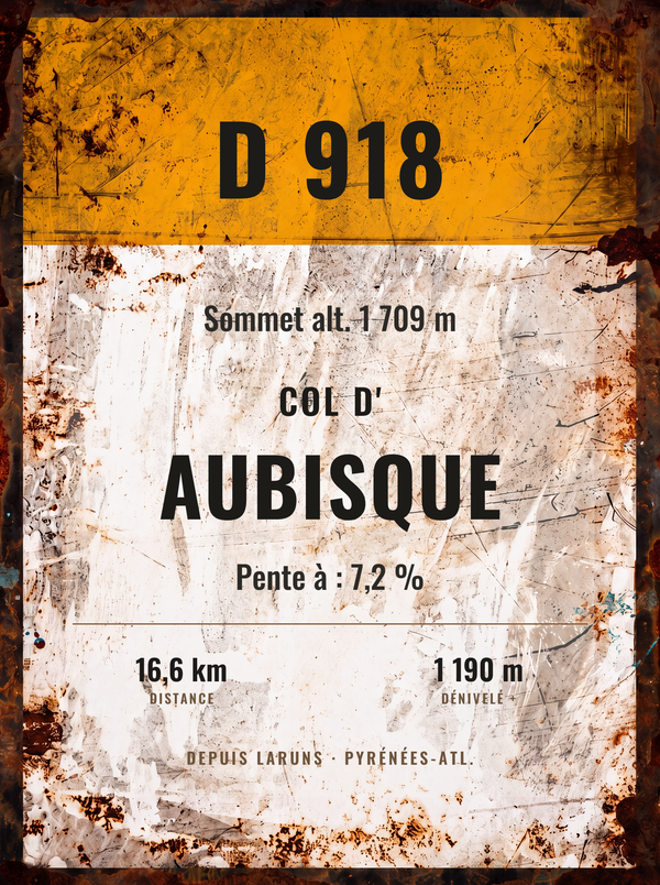 Plaque Col d'Aubisque — sale