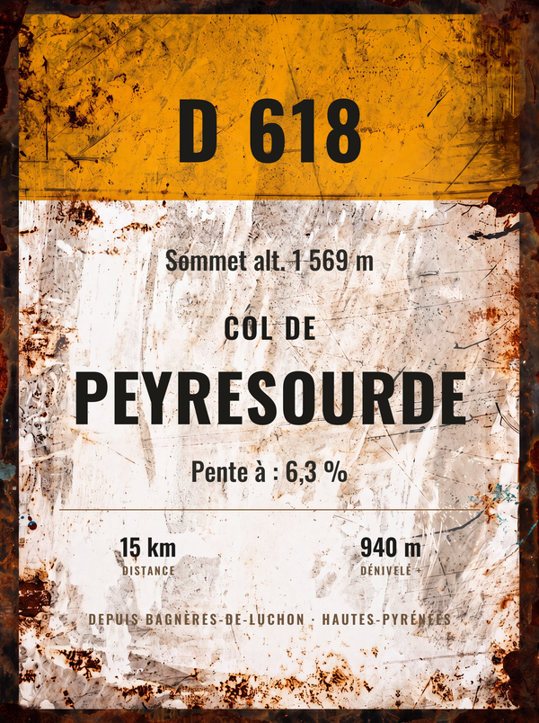 Plaque Col de Peyresourde — sale
