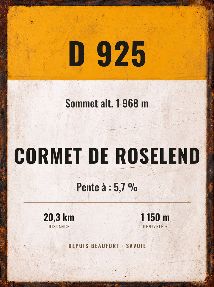 Plaque Cormet de Roselend — propre