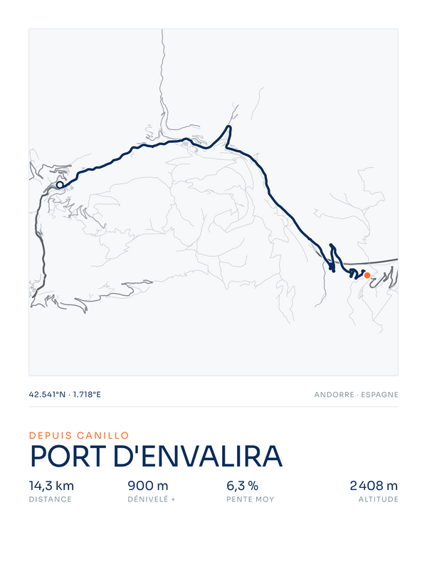 Port d'Envalira, affiche personnalisable imprimée en France