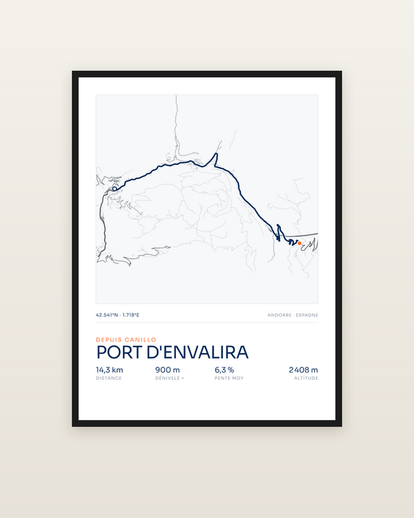 Port d'Envalira, encadrée dans un cadre noir