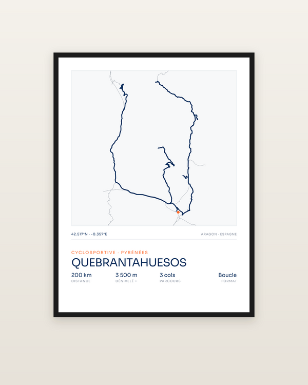 Quebrantahuesos, encadrée dans un cadre noir