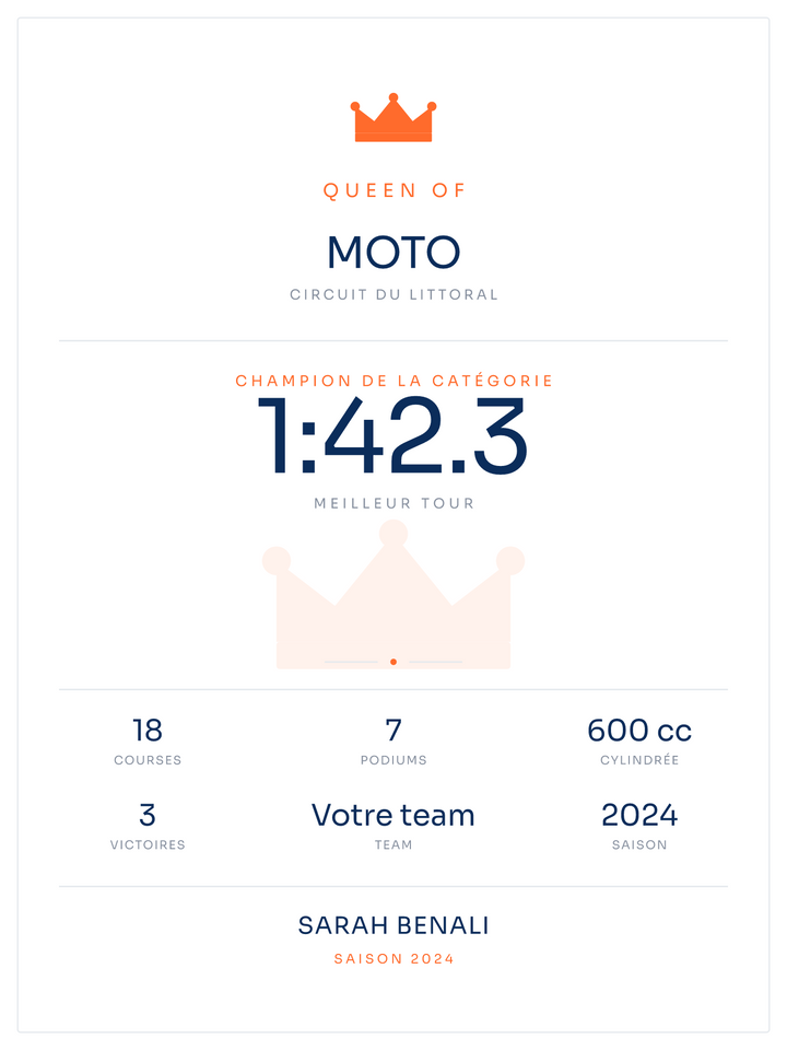 Queen of la moto, affiche personnalisable imprimée en France