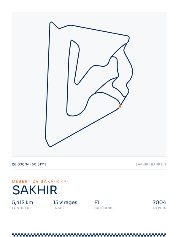 Sakhir, affiche personnalisable imprimée en France